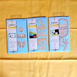 Lot Of 3 Spellbinders Metal Die Sets.  Lot#13